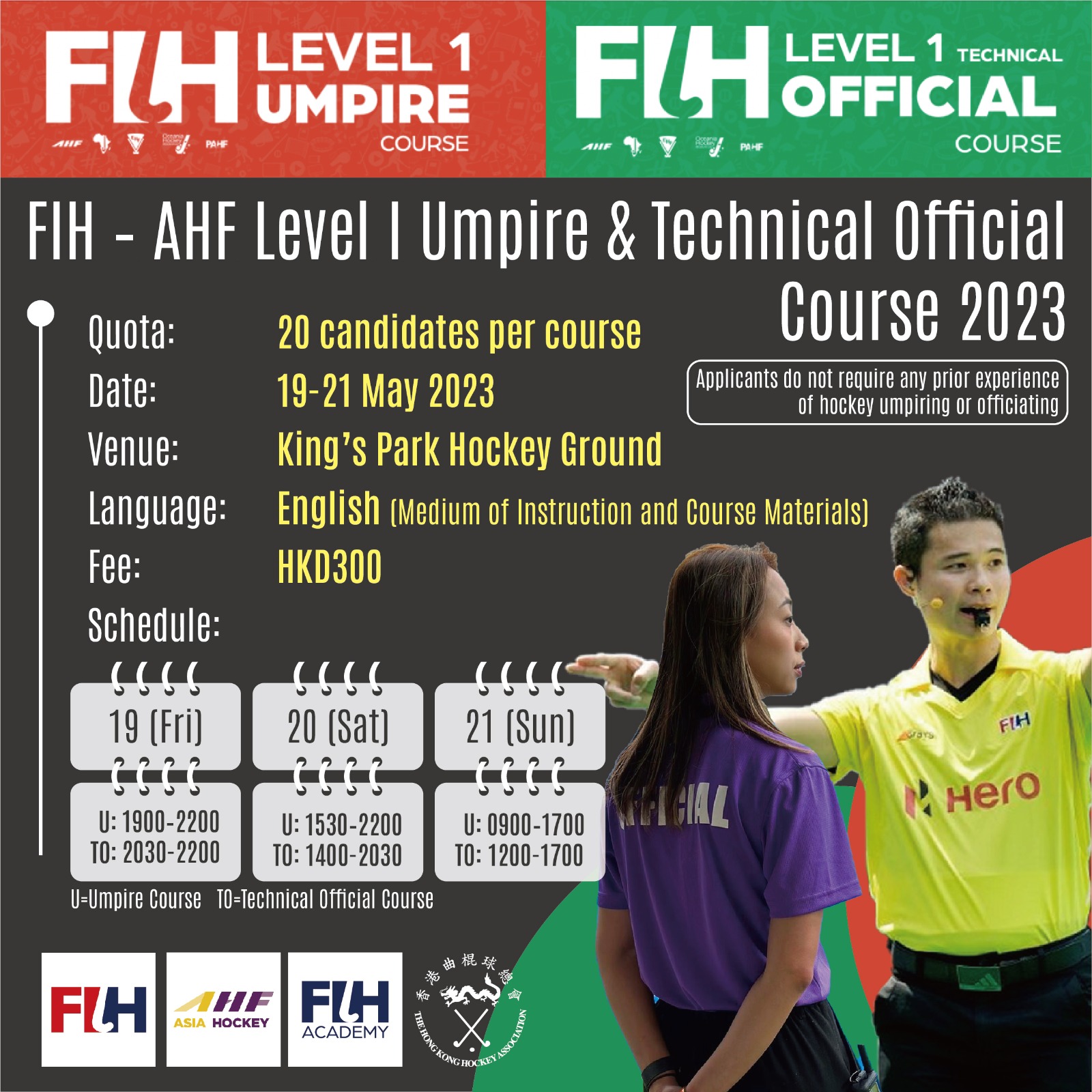 HKHA 22-23 Circular No. 7 - FIH - AHF Level 1 Technical Official Course ...